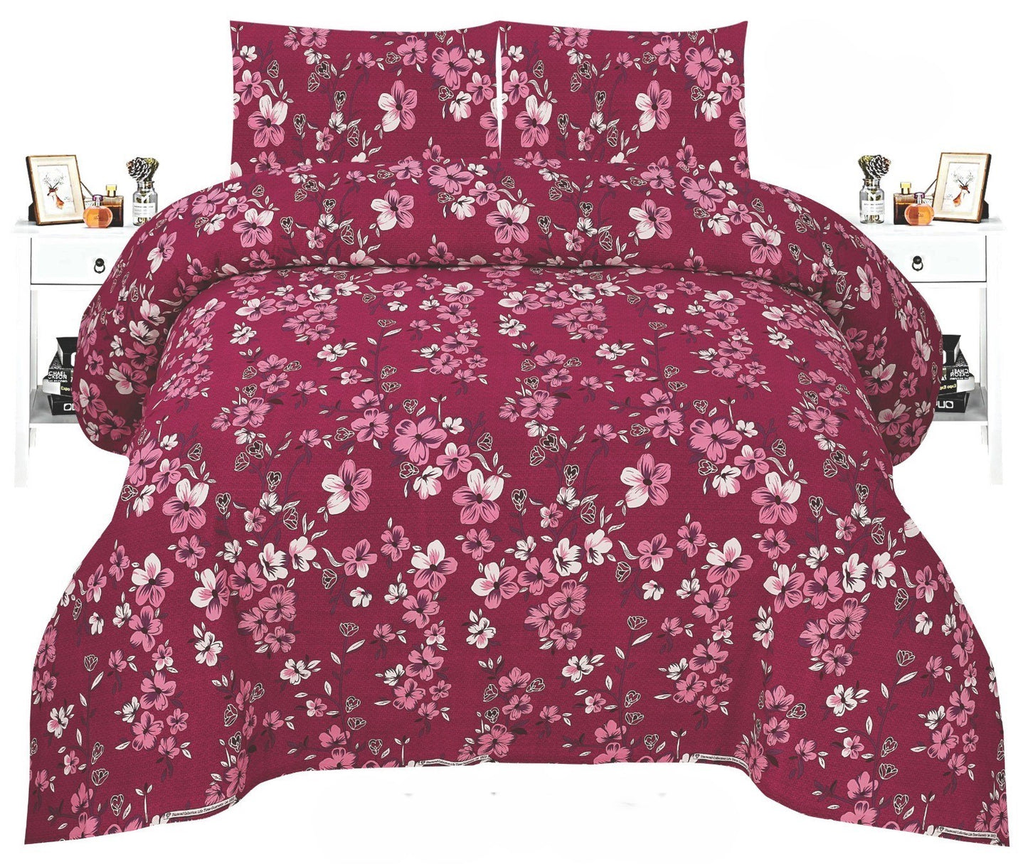 Crystal King Bed Sheet Set β Premium Quality with Multiple Colors and Different Designs