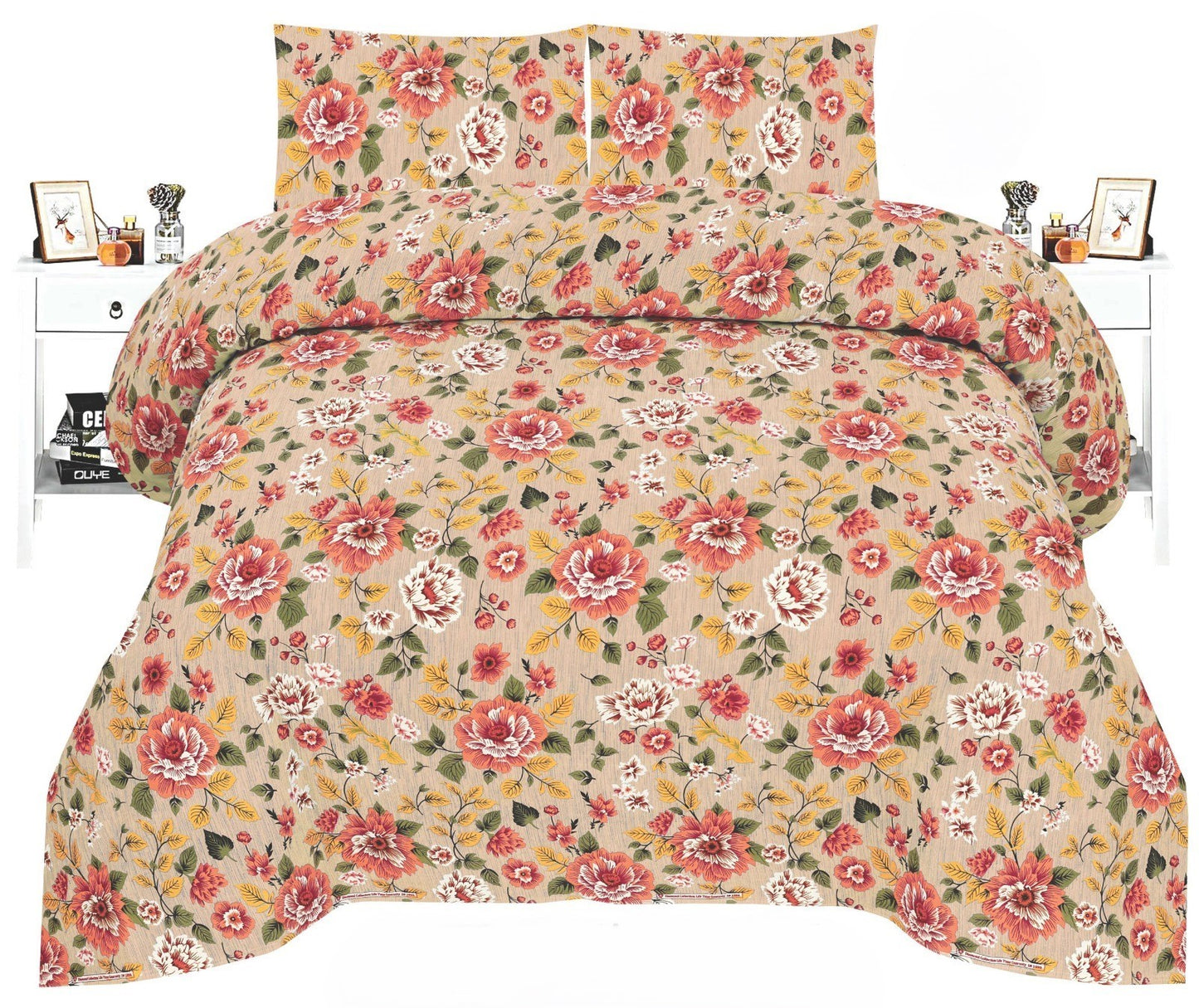 Crystal King Bed Sheet Set β Premium Quality with Multiple Colors and Different Designs
