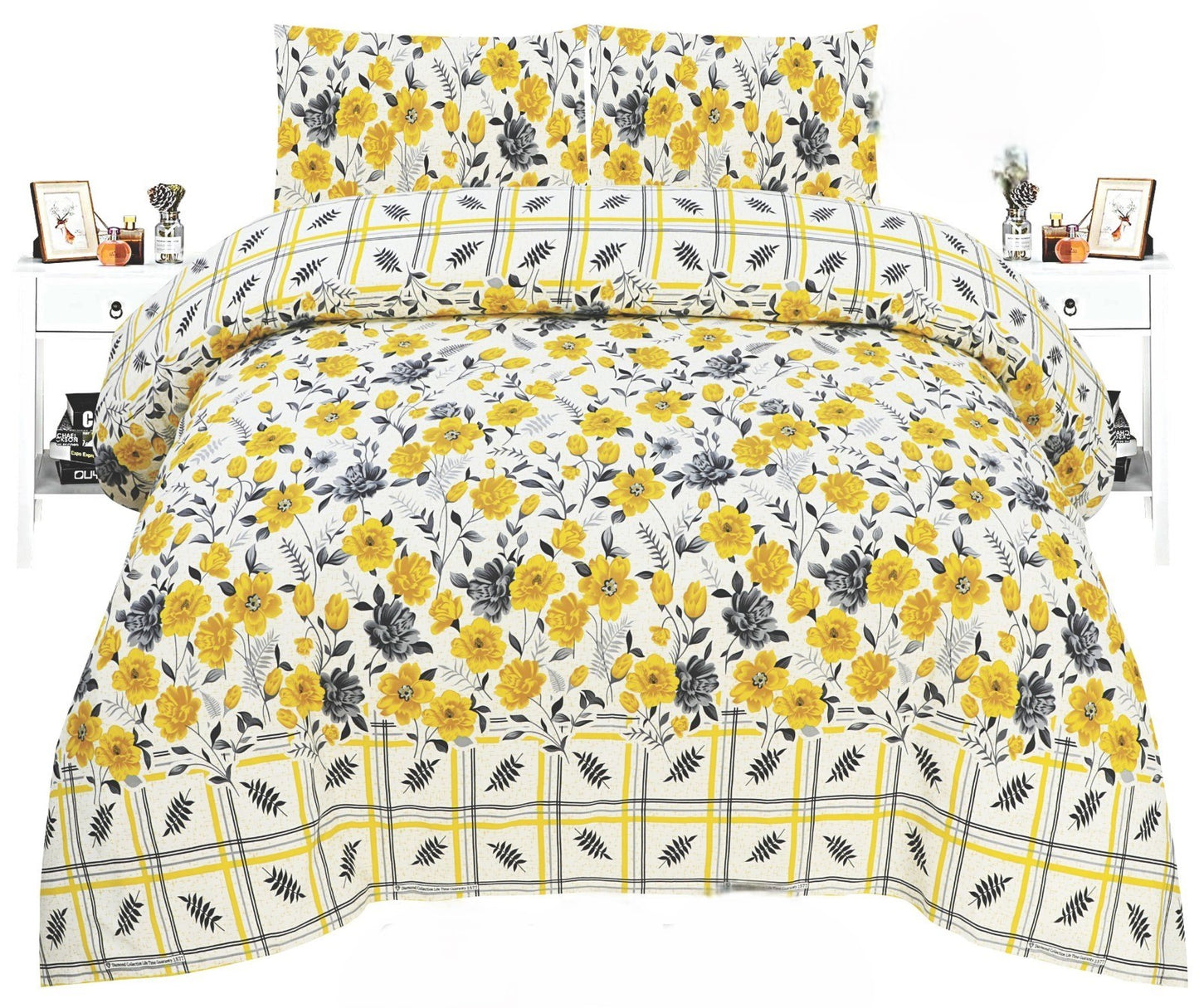 Crystal King Bed Sheet Set β Premium Quality with Multiple Colors and Different Designs