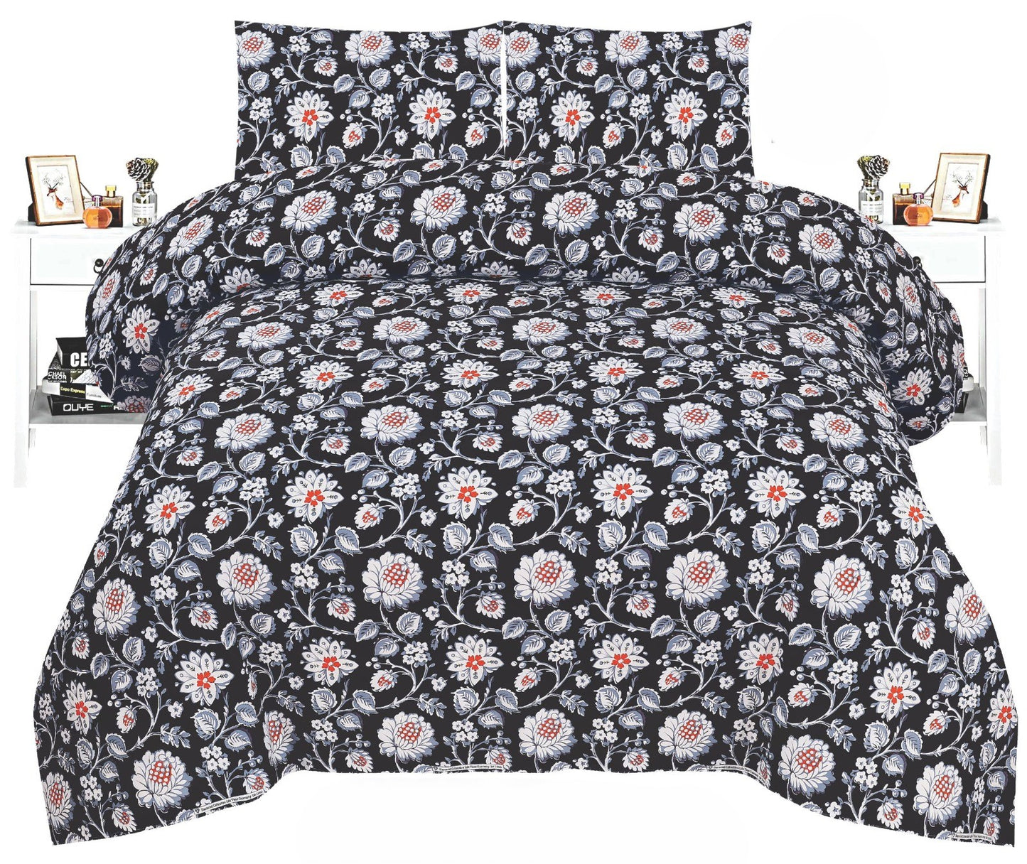 Crystal King Bed Sheet Set β Premium Quality with Multiple Colors and Different Designs