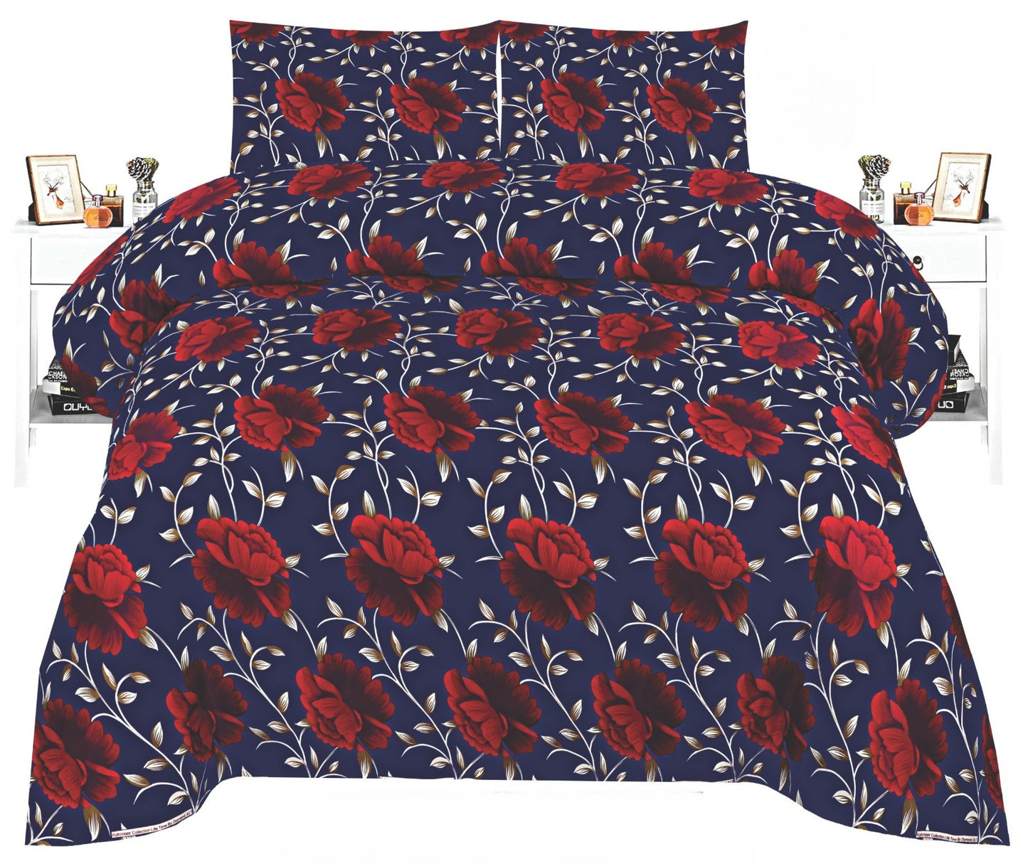 Crystal King Bed Sheet Set β Premium Quality with Multiple Colors and Different Designs