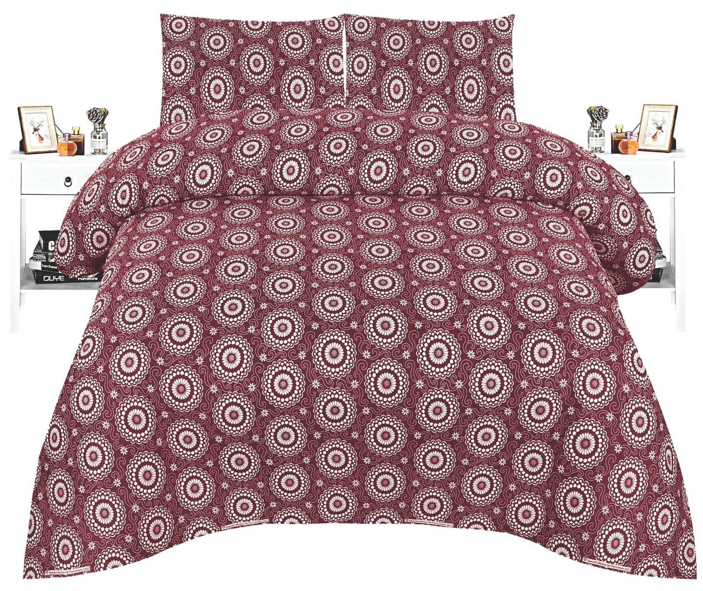 Crystal King Bed Sheet Set β Premium Quality with Multiple Colors and Different Designs