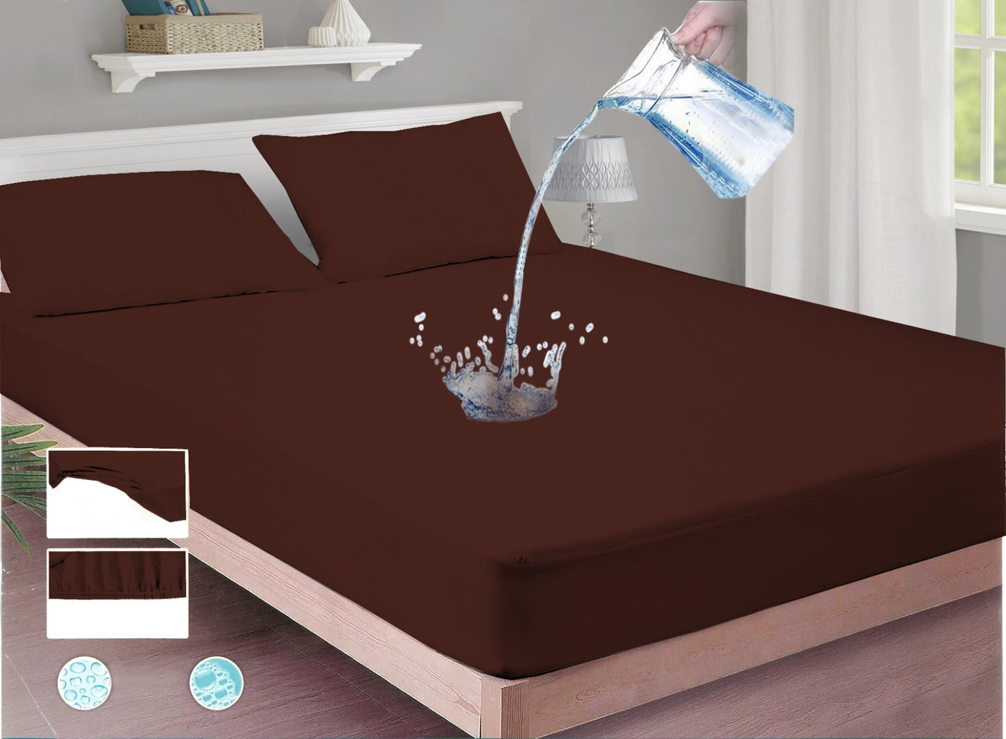 Waterproof Mattress Protector ā Fitted Sheet Style with Elastic Frill (King Size)